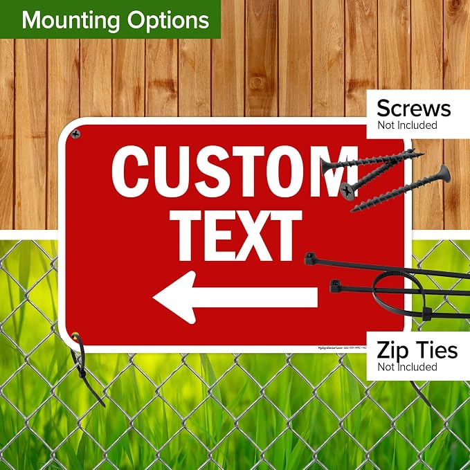 Custom Arrow, Custom Directional Sign, Left Arrow, 12x18 Inches, 55 mil thick - Image 5
