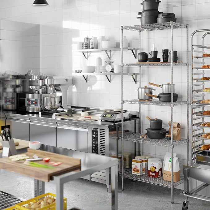 Regal Altair 18" Deep x 30" Wide x 86" Height Wire Shelving Kit | 5-Tier | NSF - Image 7