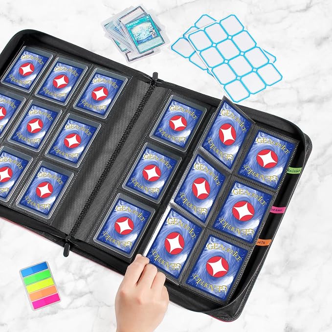 GEAoffice Premium Top Loader Binder 9 Pockets, Waterproof PU Leather Card Binder - Image 7