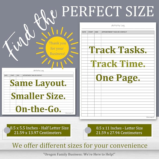 Activity Log Notepads Pad Planners to List a Task, Action or Contact. A - Image 3
