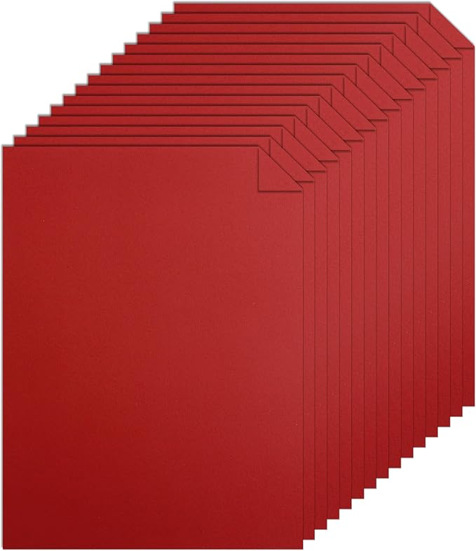 Silunkia 120 Sheets Dark Red Cardstock 8.5 x 11 Craft Paper, 92lb Christmas Red by Silunkia