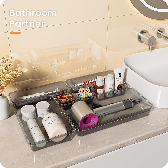 A-LuGei 【Military Grade】 Drawer Organizer, 【】 Clear Makeup organizer - Image 6