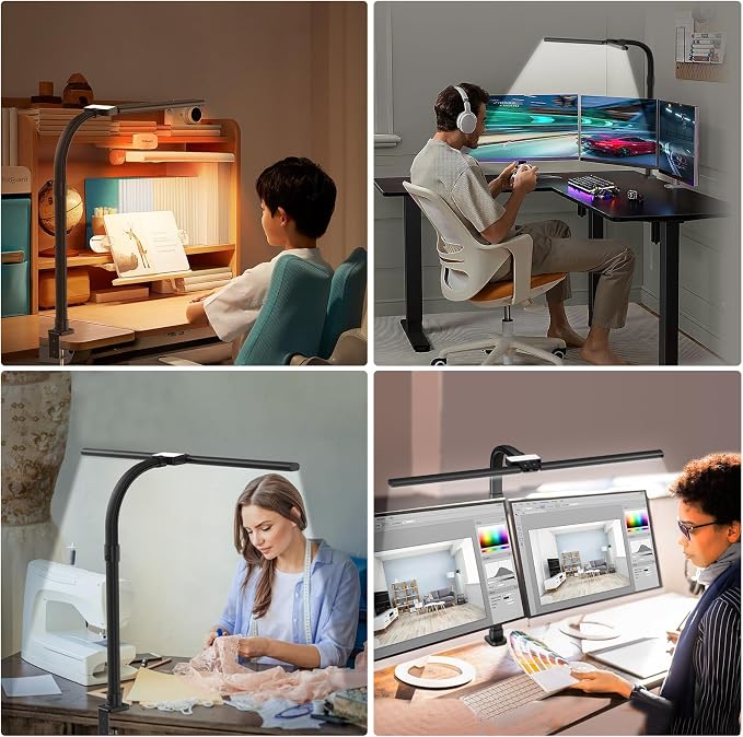 AKRRYR Led Desk Lamp for Home Office, 24W Bright Eye-Caring Desk Light - Image 6