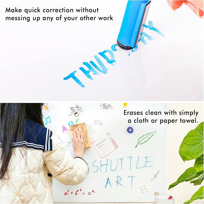 Dry Erase Markers, Shuttle Art 60 Bulk Pack 15 Colors Magnetic Whiteboard - Image 5
