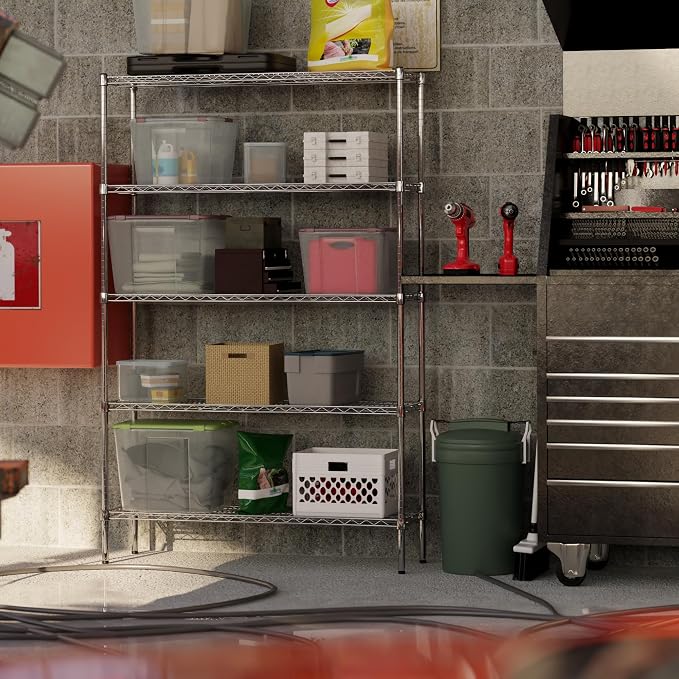 Regal Altair 14" Deep x 48" Wide x 74" Height Wire Shelving Kit | 5-Tier | NSF - Image 2