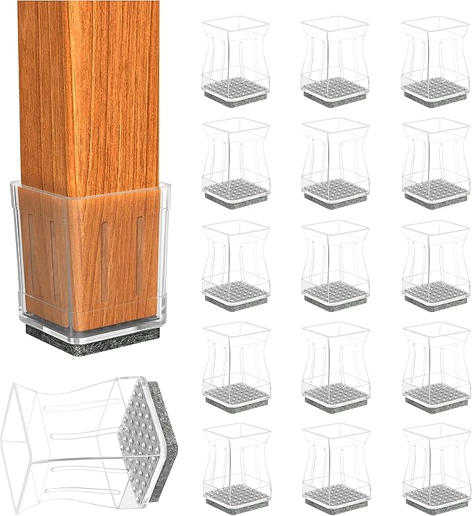Square Chair Leg Protectors for Hardwood Floors by ComeHomeWithMe