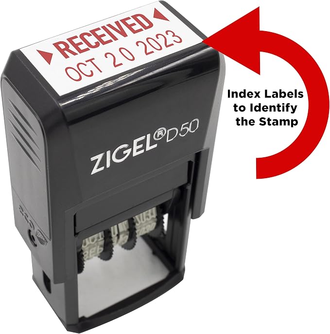 ZIGEL D50 Date Stamp with Paid - Image 5
