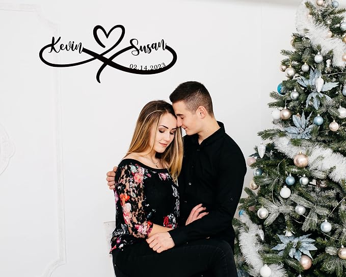 Personalized Valentine's Day Gifts, Personalized Infinity Metal Sign, Custom - Image 3