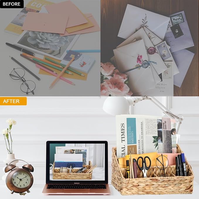 Boershun Desk Organizer – Countertop Mail Organizer, Magazine Holder, Boho - Image 6