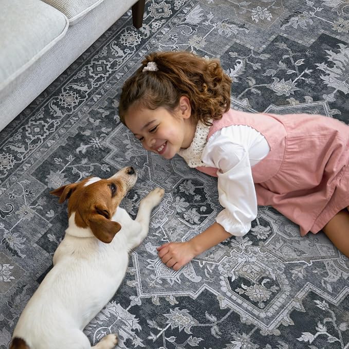 GENIMO 2x12 Runner Rugs for Hallway, Machine Washable Non Slip Vintage Rugs - Image 3