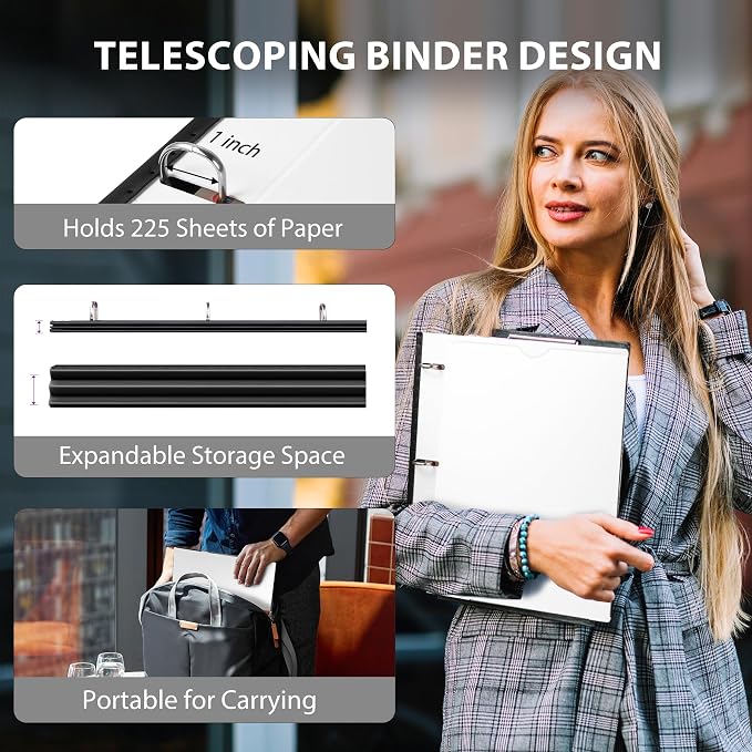 WOT I Telescoping Project Organizer, Refillable 3 Ring Binder - Image 2