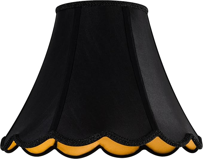 GOSO Scalloped Lamp Shades Set of 1 Medium Black Replac, Braids - Image 9