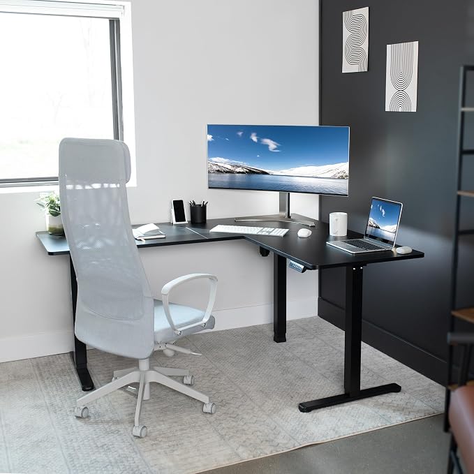 VIVO Electric Corner 63 x 55 inch L-Shaped Standing Desk, Memory Height - Image 7