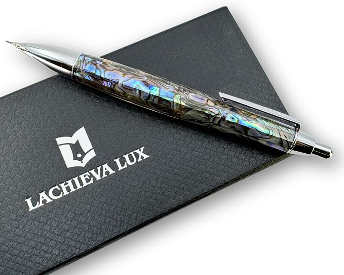 LACHIEVA LUX Abalone Shell Mechanical Pencil 0.7mm, Luxury Metal Pencil - Image 2