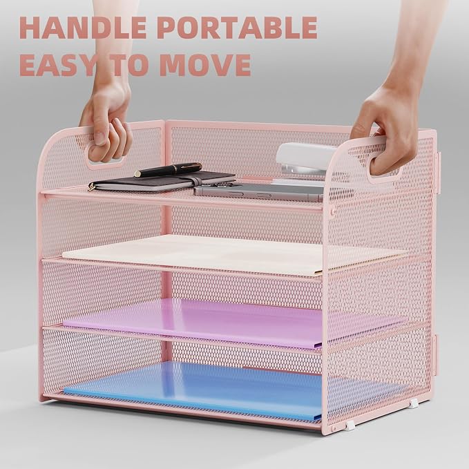 Marbrasse 4 Tier Paper Organizer Letter Tray - Image 5