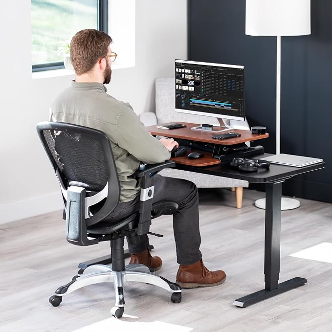 VIVO 28 inch Desk Converter, K Series, Height Adjustable Sit to Stand Riser - Image 8