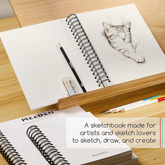 MEEDEN 9"x12" Sketchbook Paper Pad: 122lb/180gsm Spiral Bound Art Sketch Book - Image 6
