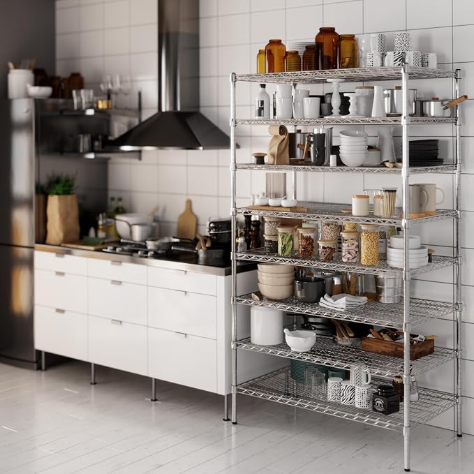 Regal Altair 24" Deep x 42" Wide x 74" Height Wire Shelving Kit | 8-Tier | NSF - Image 6