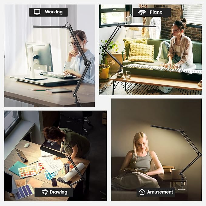 SKYLEO Desk Lamp for Home Office, Eye Comfortable LED Desk Light for Long Hours - Image 6