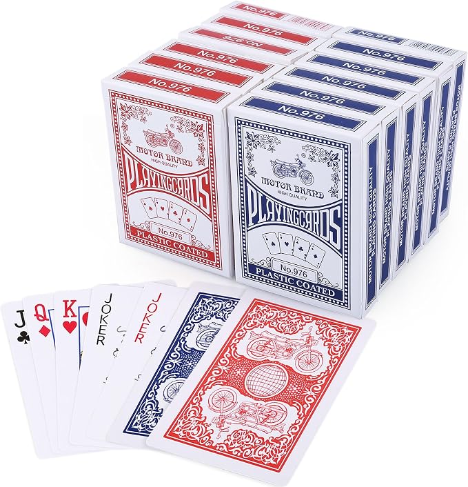 LotFancy Playing Cards, 12 Pack, Decks of Cards Bulk, Poker Size, Standard Index by LotFancy
