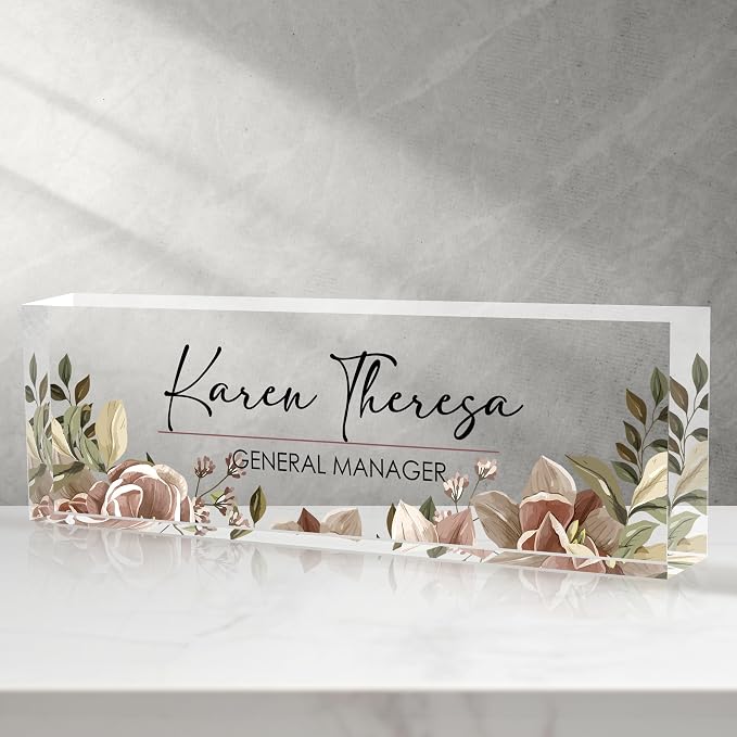 Custom Office Name Plate, Personalized Gifts by Unknown