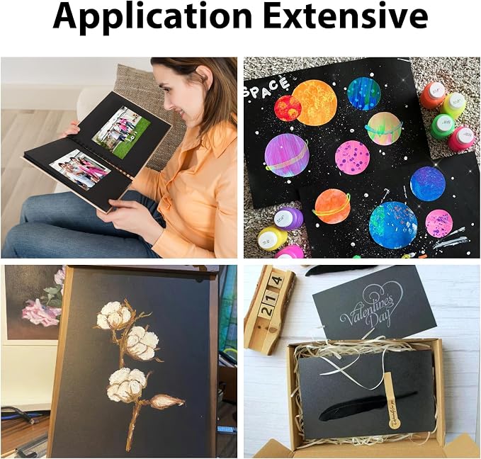 200 Sheets Black Cardstock 11” x 17”, 92lb/250gsm Card Stock, Thick Card Stock - Image 5