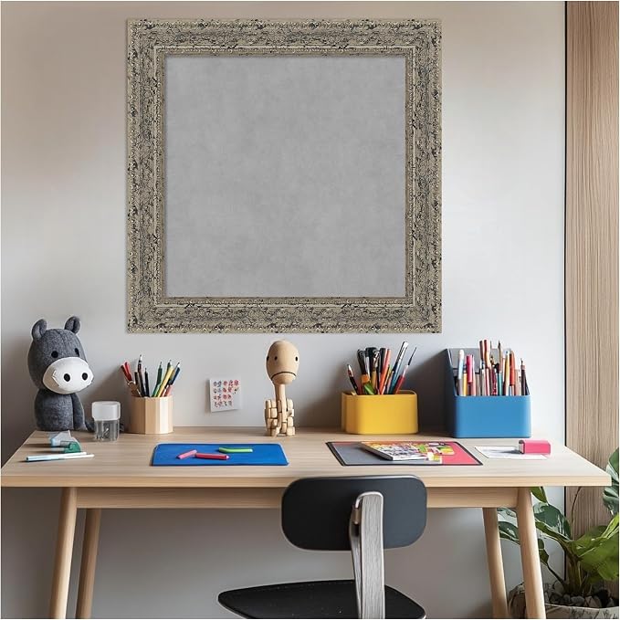 Amanti Art Silver Framed Magnetic Board 25x25 Medium Vision Board - Image 5