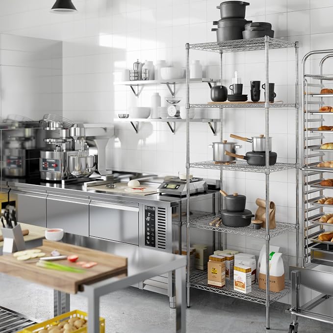 Regal Altair 21" Deep x 30" Wide x 86" Height Wire Shelving Kit | 5-Tier | NSF - Image 7