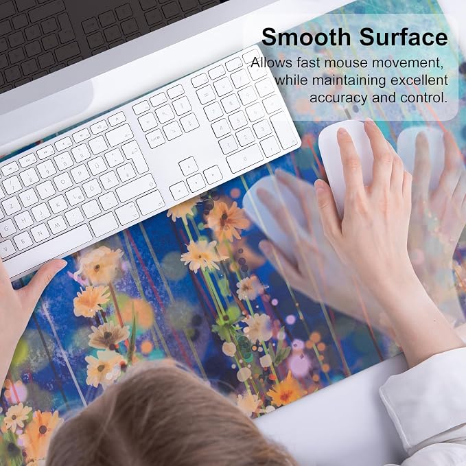 QIYI Large Desk Pad, Waterproof PU Leather Mouse Pad - Image 5