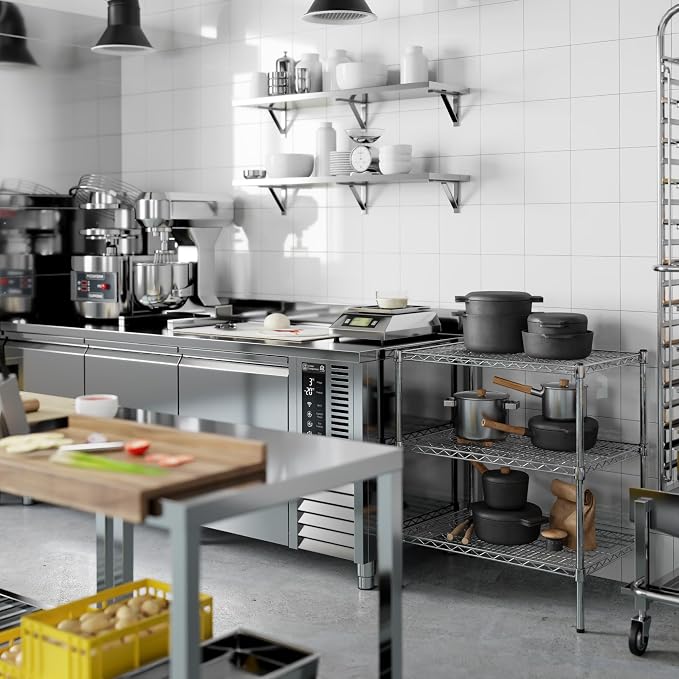 Regal Altair 21" Deep x 30" Wide x 34" Height Wire Shelving Kit | 3-Tier | NSF - Image 8