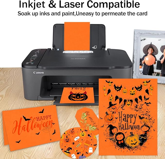 Orange Cardstock Paper 8.5 x 11 80lb Card Stock, Goefun 24 Sheets Orange - Image 3