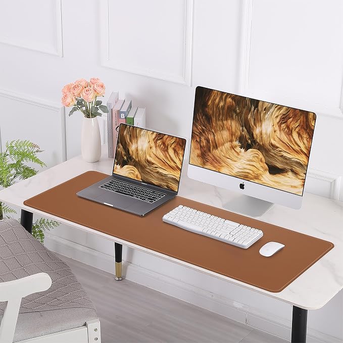 Leather Desk pad Protector, Large Desk mat - Image 8