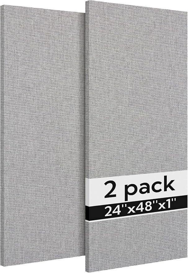 Olanglab Acoustic Panels 2 Pack, Fabric Wrapped Sound Proof Foam Panels by Olanglab