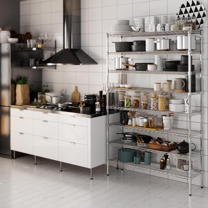 Regal Altair 14" Deep x 48" Wide x 74" Height Wire Shelving Kit | 8-Tier | NSF - Image 2