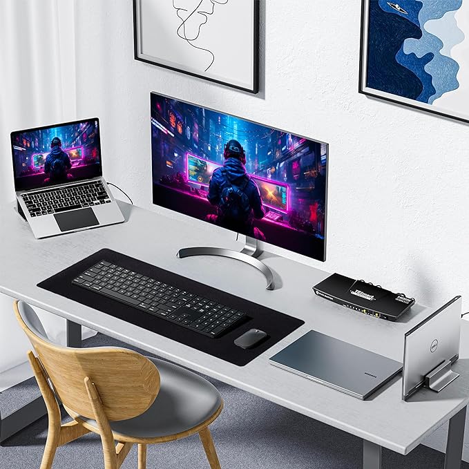 ALOANES Black Waterproof Desk Mat, - Image 2