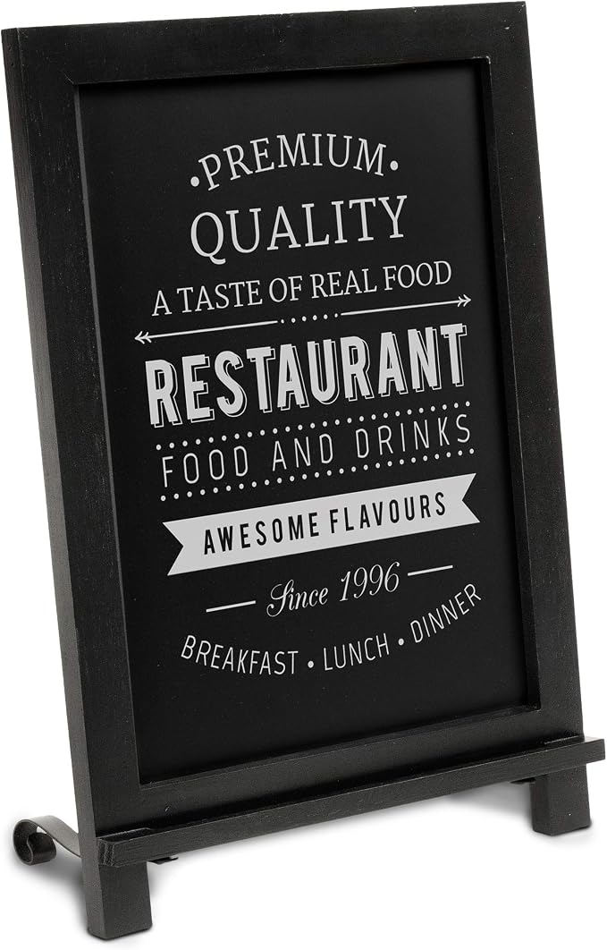 HBCY Creations Rustic Black Wooden Tabletop Chalkboard by HBCYCreations