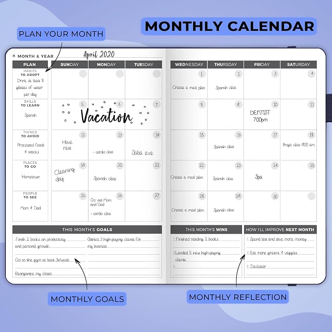 Clever Fox Planner – Undated Weekly & Monthly Planner - Image 4