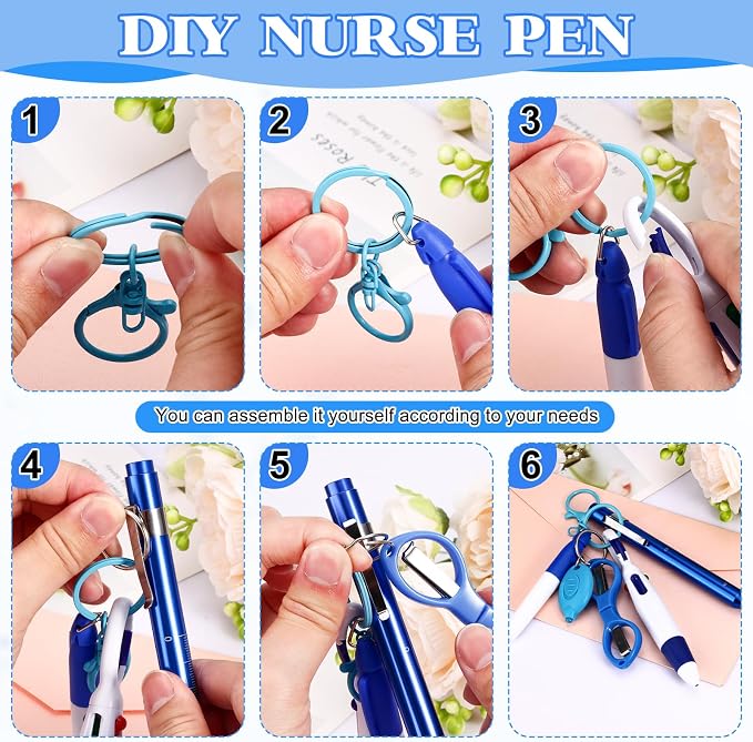 24 pcs Nurse Pen Set Include Permanent Marker Pen Pen Lights - Image 3
