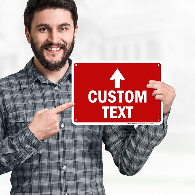 Custom Arrow, Custom Directional Sign, Up Arrow, 7x10 Inches, Rust Free .040 - Image 2