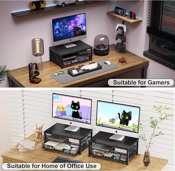 OPNICE Computer Monitor Stand Riser, Desk Organizer - Image 3
