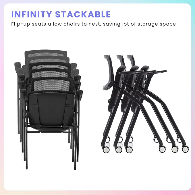 BROBRIYO 2 Pack Stackable Conference Room Chairs - Image 7