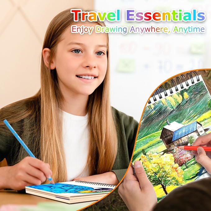 9" x 12" Sketch Book for Kids Adults, Acid Free Artist Drawing Paper Pad for - Image 5