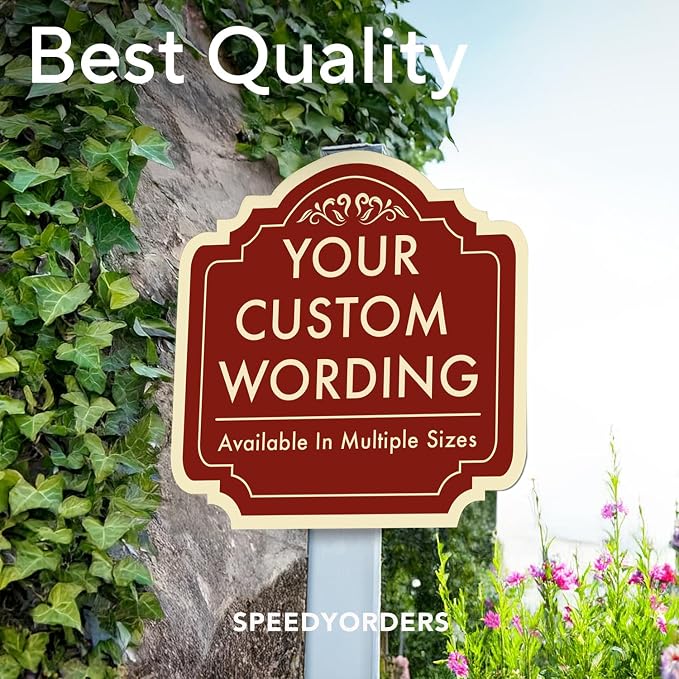 SPEEDYORDERS Custom Red Aluminum Sign, 24x24 Inches, Vintage Style, Weatherproof - Image 8