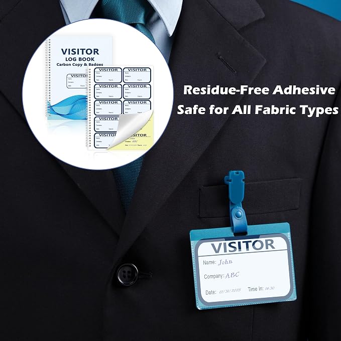 1 Pack of 150 Visitor Badges Registry Log - Image 4