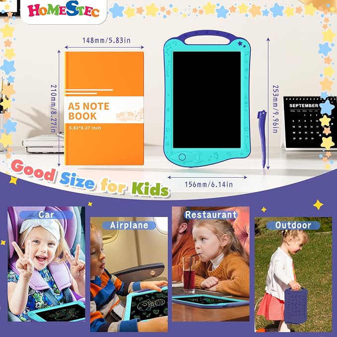 HOMESTEC Astrodraw Drawing Pad, Colorful LCD Writing Tablet - Image 6