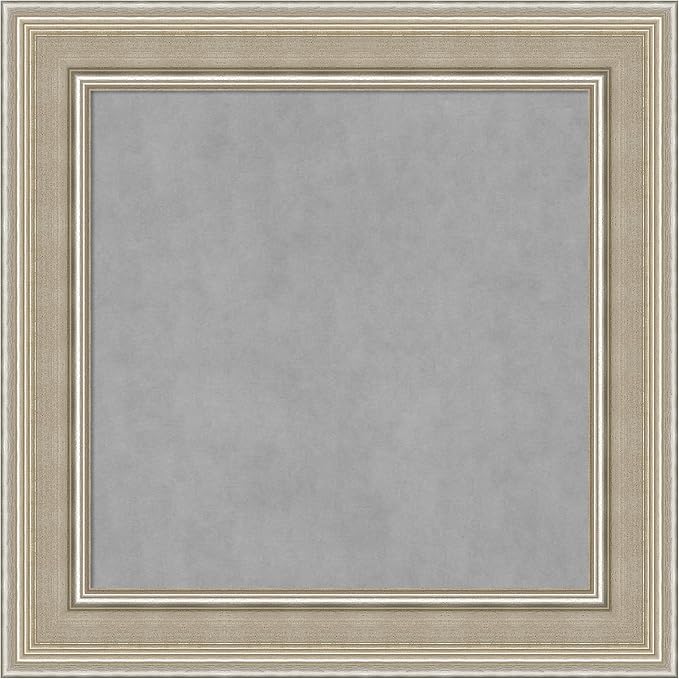 Amanti Art Silver Framed Magnetic Board 16x16 X-Small Vision Board by AmantiArt