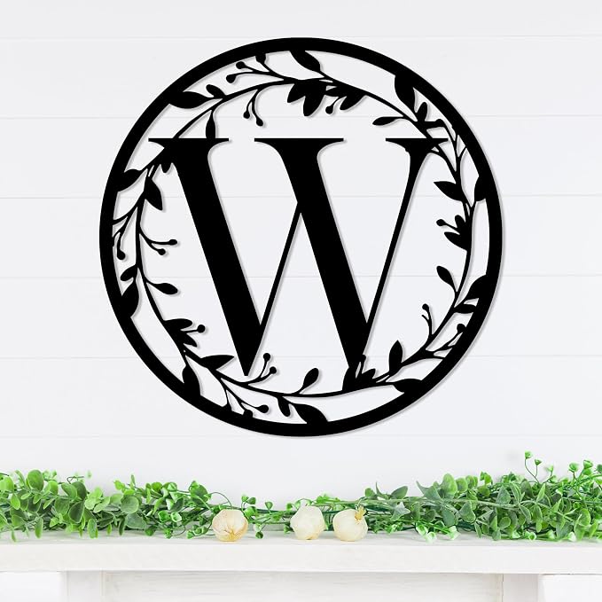 Personalized Metal Name Signs, Split Letter Monogram Wall Decor, Custom Last - Image 2