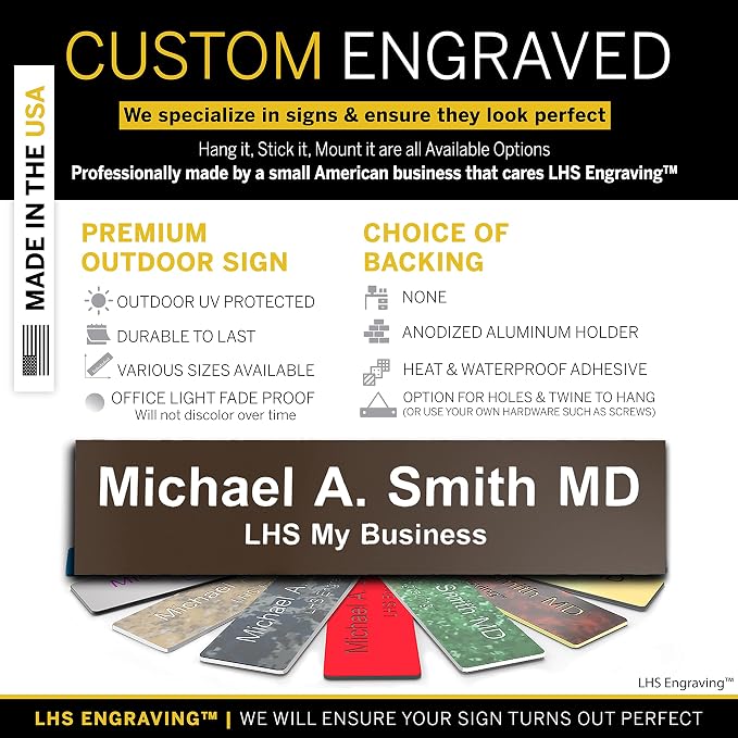 Custom Name Plate with Choice of Mounting - Image 2