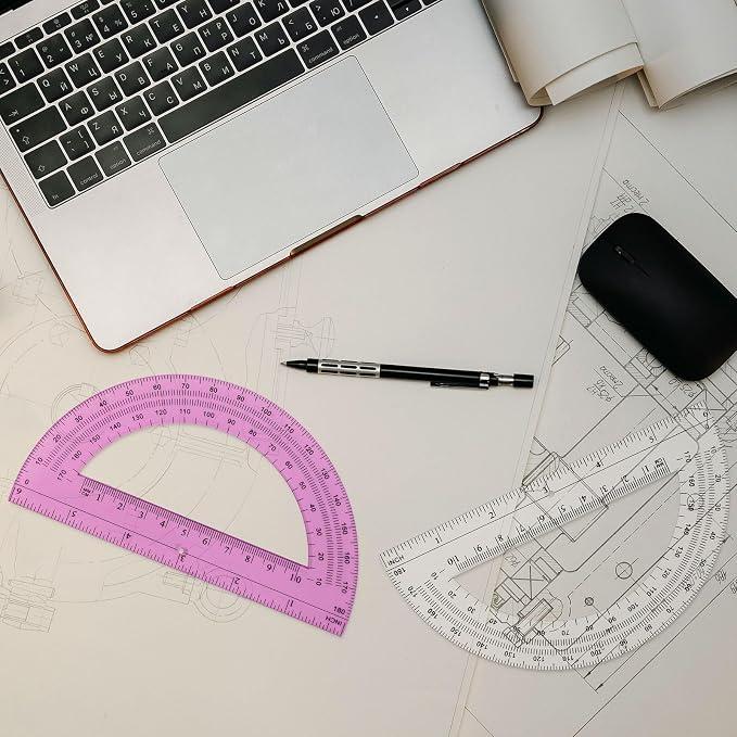 Zonon 100 Pack 6 Inch Plastic Protractor Christian Charity Donation 180 Degrees - Image 7