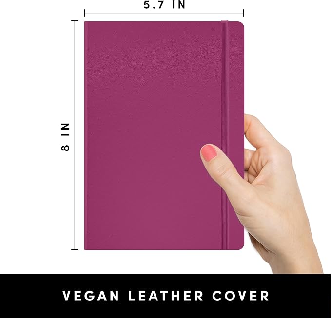 PAPERAGE Lined Journal Notebook, 160 Pages, Medium 5.6 in x 8 in - Image 2